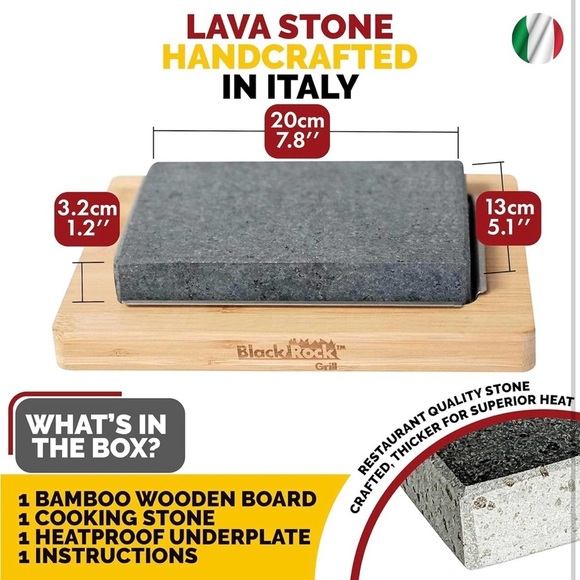 🥩Black Rock Grill Restaurant-Grade Hot Stone Set - Lava Stone for steak cooking - Picture 10 of 11